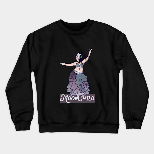 MoonChild Crewneck Sweatshirt by bubbsnugg